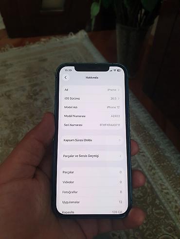 Apple iPhone: IPhone 12, Mavi, Face ID — 10