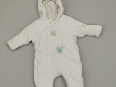 kombinezon niemowlęcy biały: Kombinezon, 0-3 m, stan - Dobry