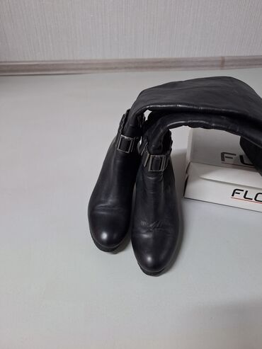 обувь лоферы: Сапоги, 36, цвет - Черный, LION