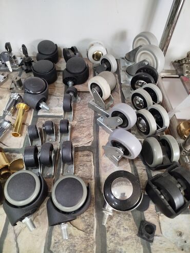 qapi modelleri: Mebel və avadanlıq üçün müxtəlif tip təkər və rulonlar dəsti -