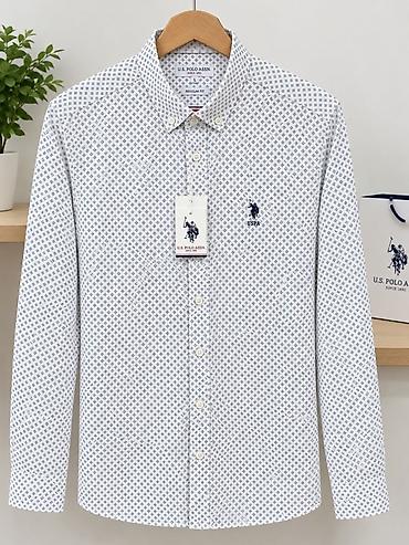 Мужская рубашка, L, Us Polo Assn, Новый, цвет - Белый, Самовывоз, Платная доставка