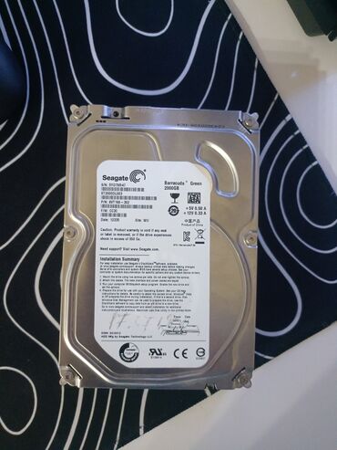 xezer lada kredit sertleri 2022: Daxili Sərt disk (HDD) Seagate, 2 TB, 7200 RPM, 3.5", Yeni