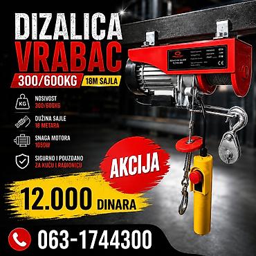 testera parkside: Dizalica “Vrabac” – električni vitlo sa sajlom 18 m - Nosivost — 1