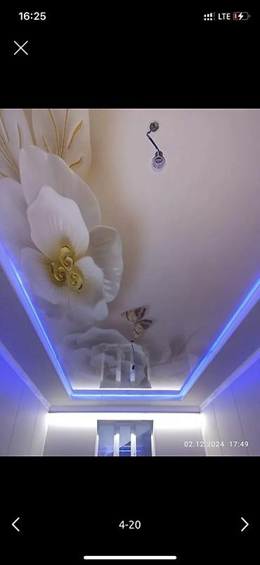 Натяжной потолок: Натяжной потолок 3D потолки, Глянцевое, Матовое Бесплатная консультация, Бесплатный замер, Гарантия — 8