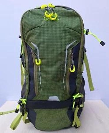 Sportske torbe i rančevi: Planinarski/trekking ranac Adventure 50L – maslinasto zeleni sa fluoro — 16