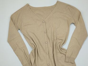 beżowa bluzki z dekoltem w serek: Knitwear, M (EU 38), condition - Good