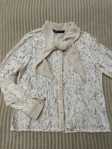 Рубашки и блузы: Zara, S (EU 36), цвет - Бежевый