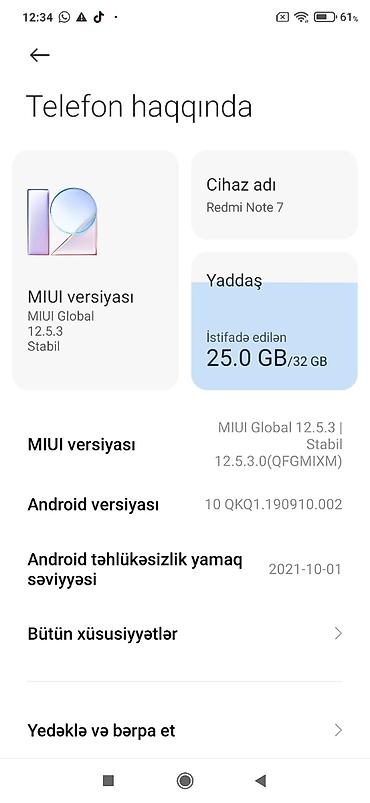 android tv box 9: Redmi Note 7, 32 GB, rəng - Qırmızı, İki sim kartlı — 5