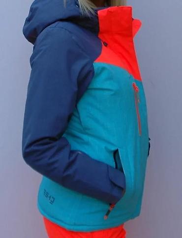 aclima: Ženska skijaška/snowboard jakna – trobojna (tirkizna, koralno-crvena i — 3