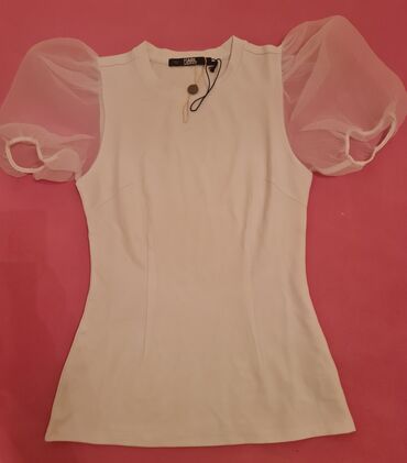 svilena spavacica i ogrtac: Karl Lagerfeld, S (EU 36), Cotton, color - White