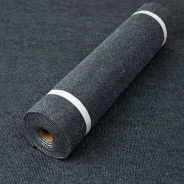suni qazon satisi: Qara-boz rəngli rulon xalça örtüyü - Material: sıx toxunmuş, xalça