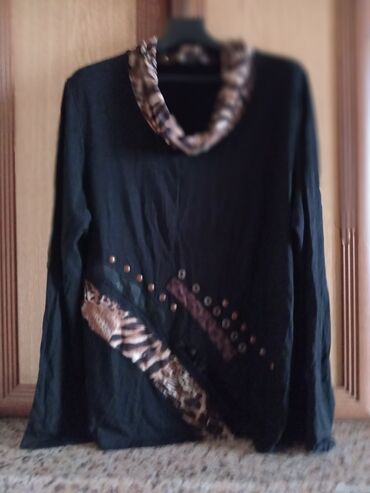 Köynək və bluzalar: Qadın üst geyimləri dəsti 1) Mavi bluz - Boş kəsim, rahat siluet - — 7