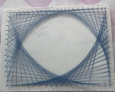 Панно: Панно в технике изонить (string art) - Ручная работа: на деревянном — 4