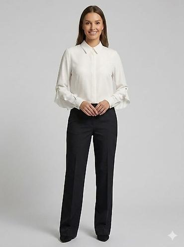 laurel c 35: Блузка, Классическая модель, Хлопок, Однотонный — 4