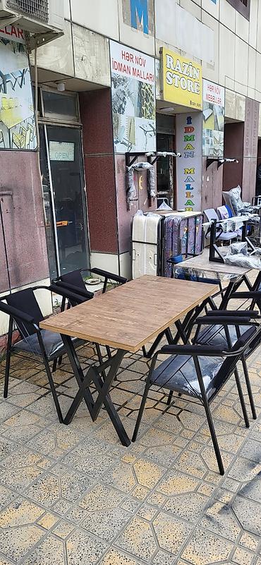 kafe stul: Mətbəx üçün, Yeni, Açılmayan, Dördbucaq masa, 4 stul — 8
