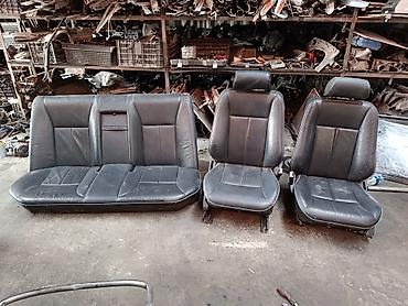 дтв: Комплект сидений для автомобиля W210 кожаный, черный цвет. Состав: - — 1