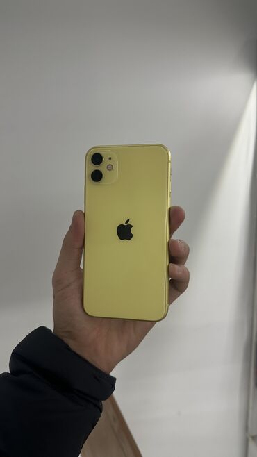 Apple iPhone: IPhone 11, Б/у, 128 ГБ, Желтый, 85 % — 1