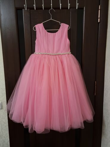 спортивное платье с фатином: Детское платье, цвет - Розовый