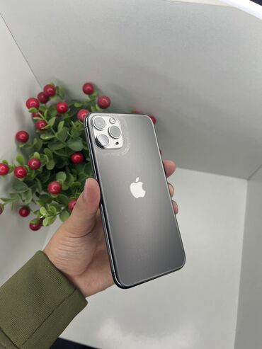 Apple iPhone: IPhone 11 Pro, Б/у, 256 ГБ, Graphite, Зарядное устройство, Защитное стекло, Чехол, 78 %