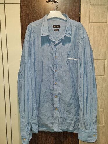 Perodua: Мужская рубашка, Massimo Dutti, 2XL (EU 44), цвет - Синий