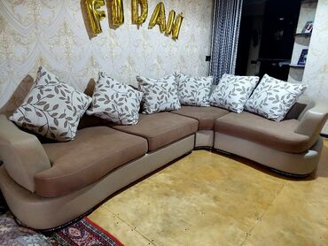 divan dəri: Угловой диван, Б/у, Нераскладной, Без подьемного механизма, Кожа, Нет доставки