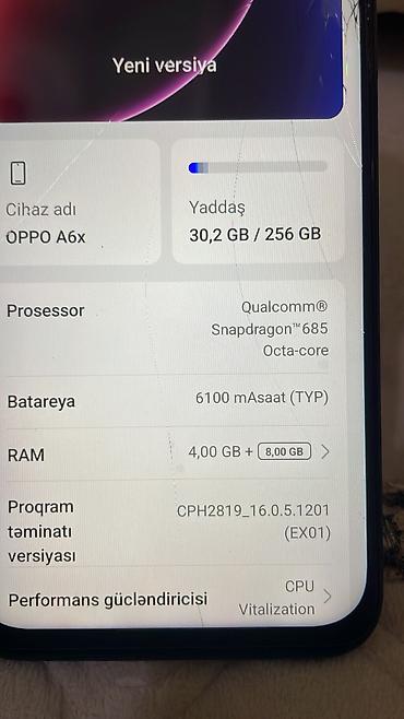 4 goz qaz peci: Oppo A6 Pro, 256 GB, rəng - Bənövşəyi — 4