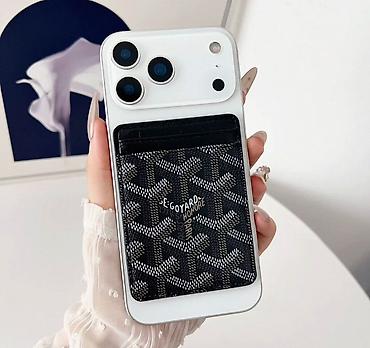Чехлы: Стильный чехол-кошелек для iPhone с отделением для карт Goyard — 2