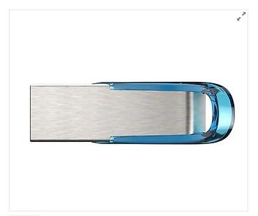 ps bogatic: USB fleš memorija, kompaktan metalni model sa providnim plavim — 1
