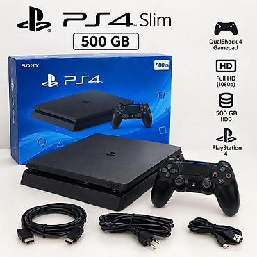 PS4 Slim 500 GB – Ev şəraitində səliqəli istifadə olunub Sony