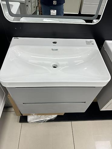 silver kitchen: Тумба с умывальником для ванной комнаты - Комплект: подвесная тумба с — 2