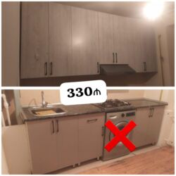 продам кухонный гарнитур бу: *330₼ MƏTBƏX mebeli TƏCİLİ çıxmalıdır bugun*‼️ ÖLÇÜ:-3.5 hun 2.8