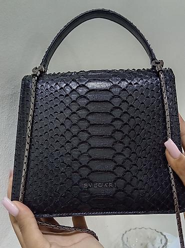 Çantalar: BVLGARI Serpenti Forever çanta - Rəng: qara - Material: ilan pulcuklu — 1