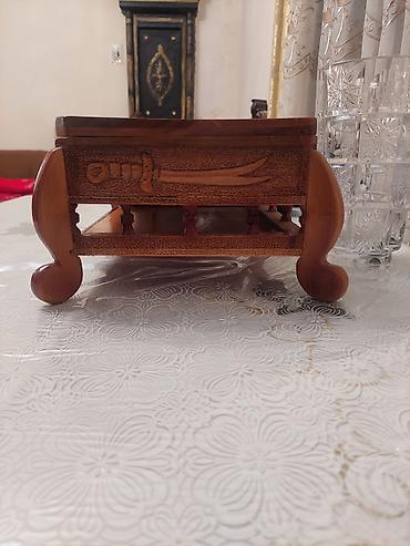 qedim kasa: Əl işı ağacdan dekorativ qutu - Material: tam ağac, əl oyması — 2