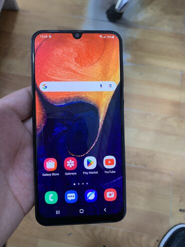 samsung tab a7 qiymeti: Samsung Galaxy A50, 64 ГБ, цвет - Серый, Сенсорный, Отпечаток пальца, Две SIM карты
