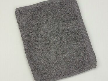 Tekstylia: Ręcznik 47 x 29, kolor - Szary, stan - Dobry