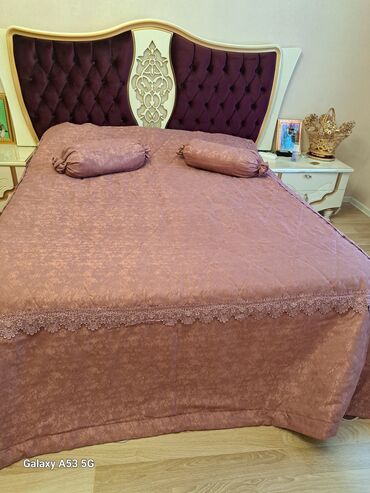 Örtüklər: Yataq üçün rəng - Çəhrayı Yataq örtüyü — 2