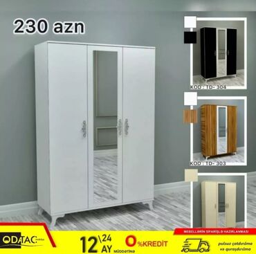 Dolablar: Yeni, Açılan, 3 qapılı Düz dolab, Dolab-asılqan, Rusiya — 4