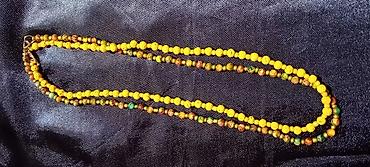 Ogrlice: Ručno rađene ogrlice – razni modeli - Set od zlatno‑braon perli — 49