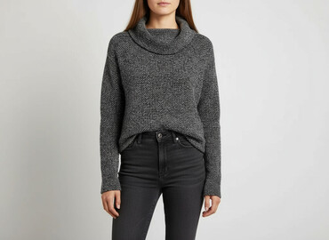 kapcie na drutach z prostokąta: Cameo Rose, Women`s sweater, size M