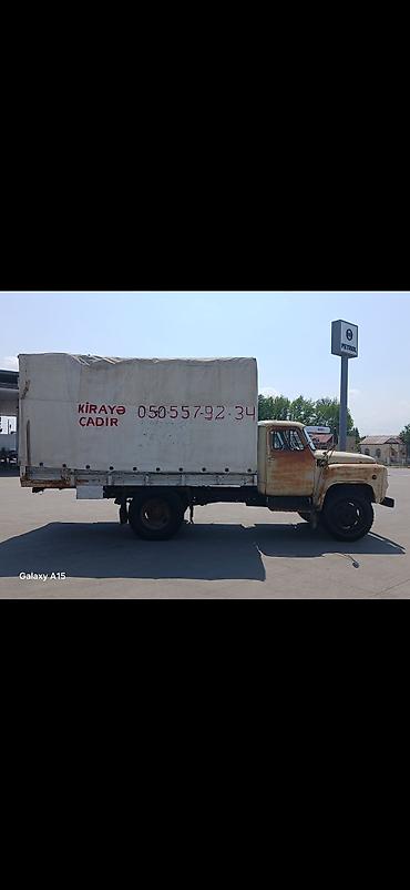 Çadırların icarəsi: Yük maşını – tentli platforma - Marka/model: GAZ-53 (klassik ön — 16