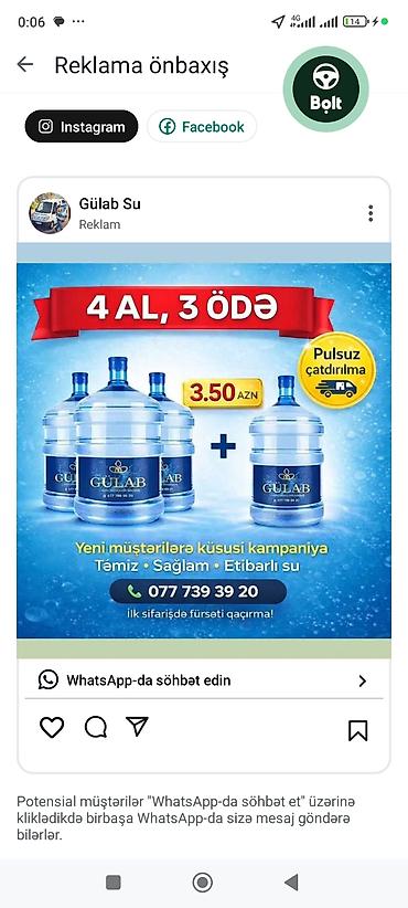 su satışı: Hazır Biznes • Gündəlik 15-18 bidon su satılır. • 280 ədəd təmiz — 2