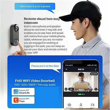 mercedes mikro: Ağıllı Wi‑Fi Video Qapı zəngi – kamera və iki tərəfli səsli əlaqə ilə — 6