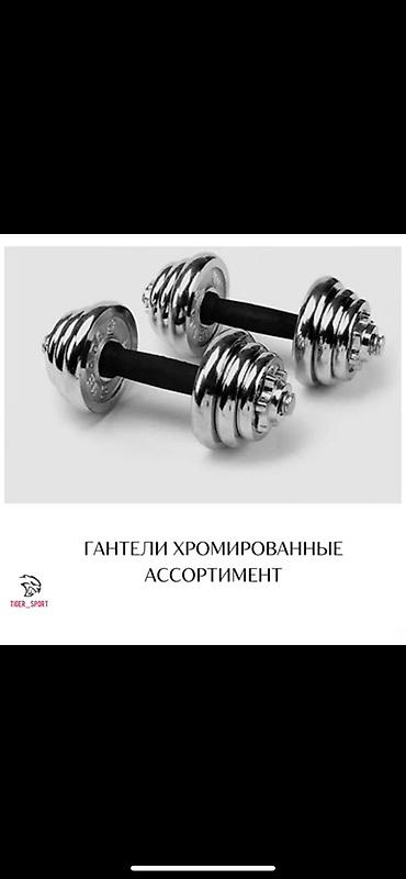 Гантели: Гантели хромированные — ассортимент - Разборная конструкция: наборные — 1