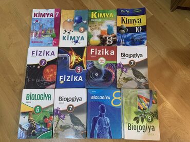 Kitablar, jurnallar, CD, DVD: Derslik Kimya dərslik 7 Kimya 8 Kimya 9 Kimya 10 Fizika 7 Fizika 9