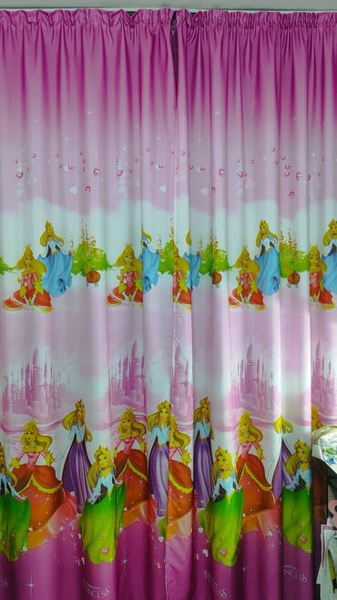 шторы для детской: Продаются шторы в детскую для девочки + тюль "Принцессы" Почти новые