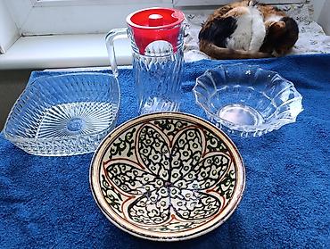 Наборы посуды: Набор столового стекла/хрусталя с гранёной и резной декорировкой — 17