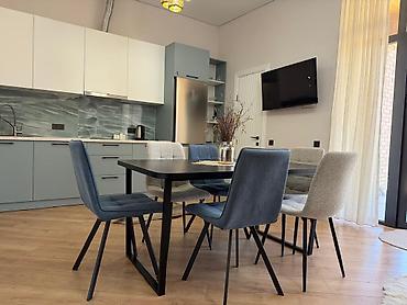 Иссык-Куль 2026: Обеденная группа: стол + 6 стульев - Стол прямоугольный, современный — 7