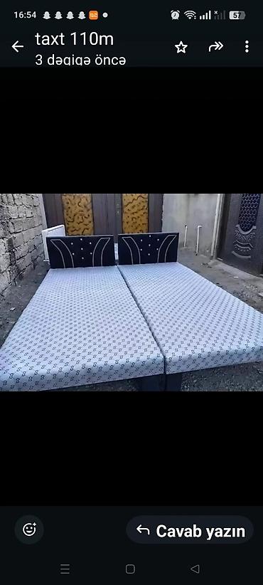 qapi demir qapi seyf qapi: Təzə çarpayılar 1 nəfərlik çarpayılar 60manat. 2 nəfərlik taxt — 2