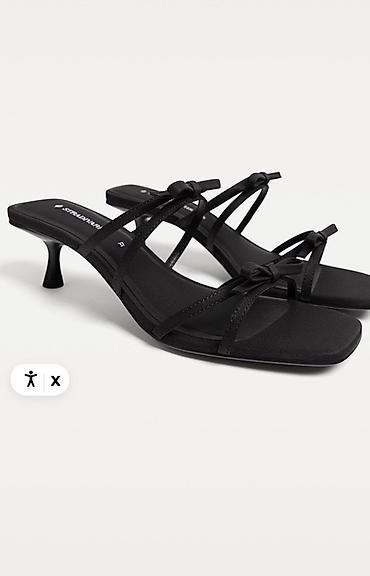 Женская обувь: Босоножки Stradivarius, размер 38, новые - Цвет: черный - Модель — 2