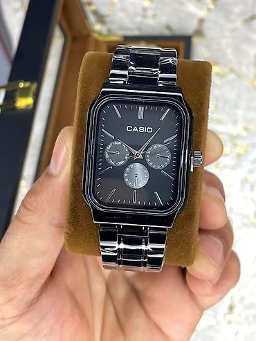 saat qutusu: CASIO kişi saatı – düzbucaqlı korpuslu, klassik-minimalist dizayn — 3